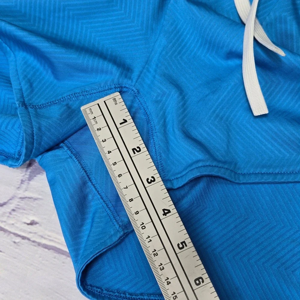 Nike‎ Dri-FIT Womens Blue Chevron Textured Athletic Running Shorts Size M